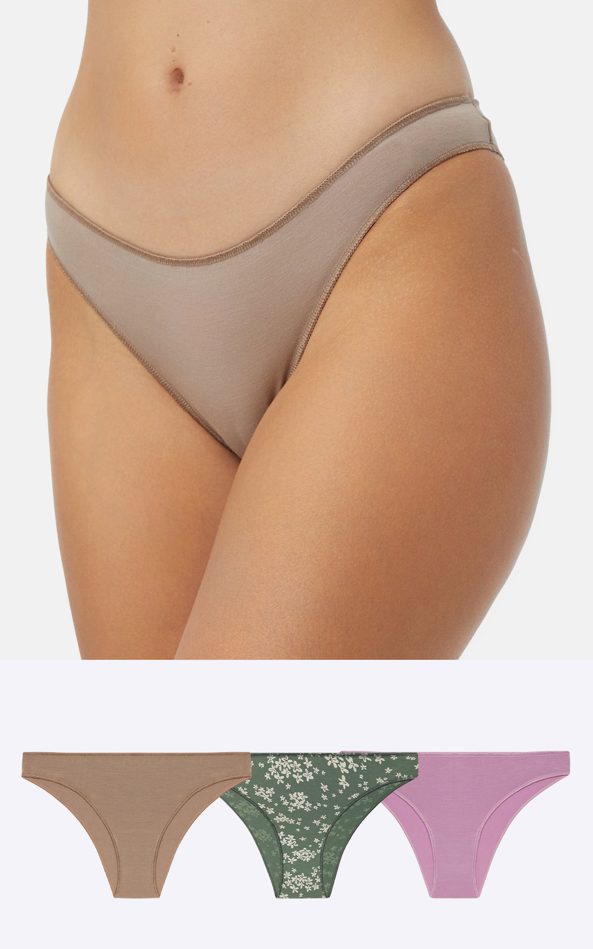 Woman UnderWear Slip Fimelle Women's Rio Low Waist Invisible Panties 3 pcs  w/TENCEL™ Modal