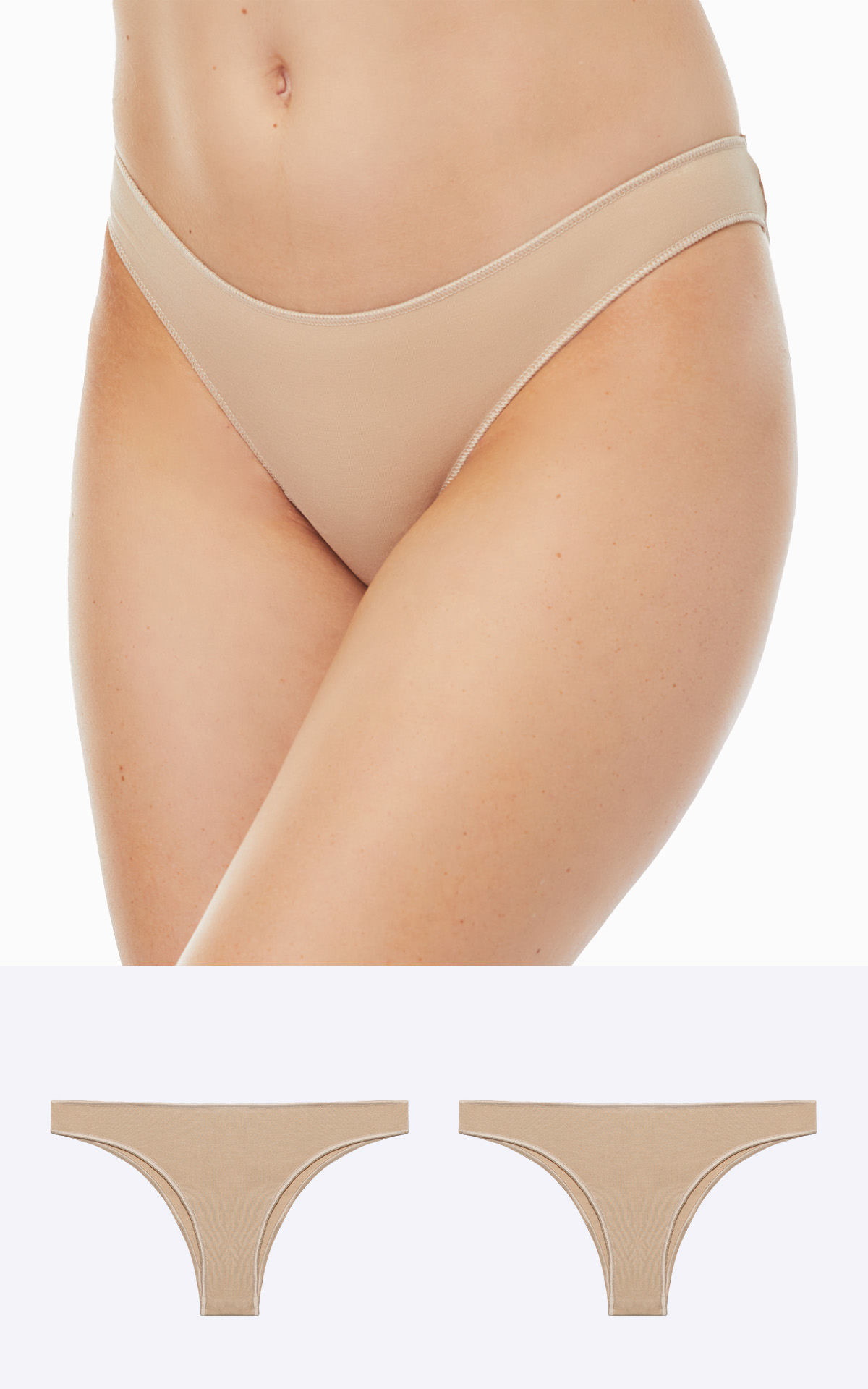Woman UnderWear Slip Fimelle TENCEL™ Modal Women's Brazilian Invisible  Panties 2 pcs